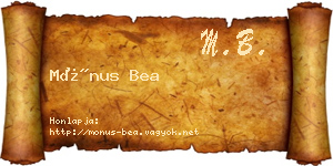 Mónus Bea névjegykártya
